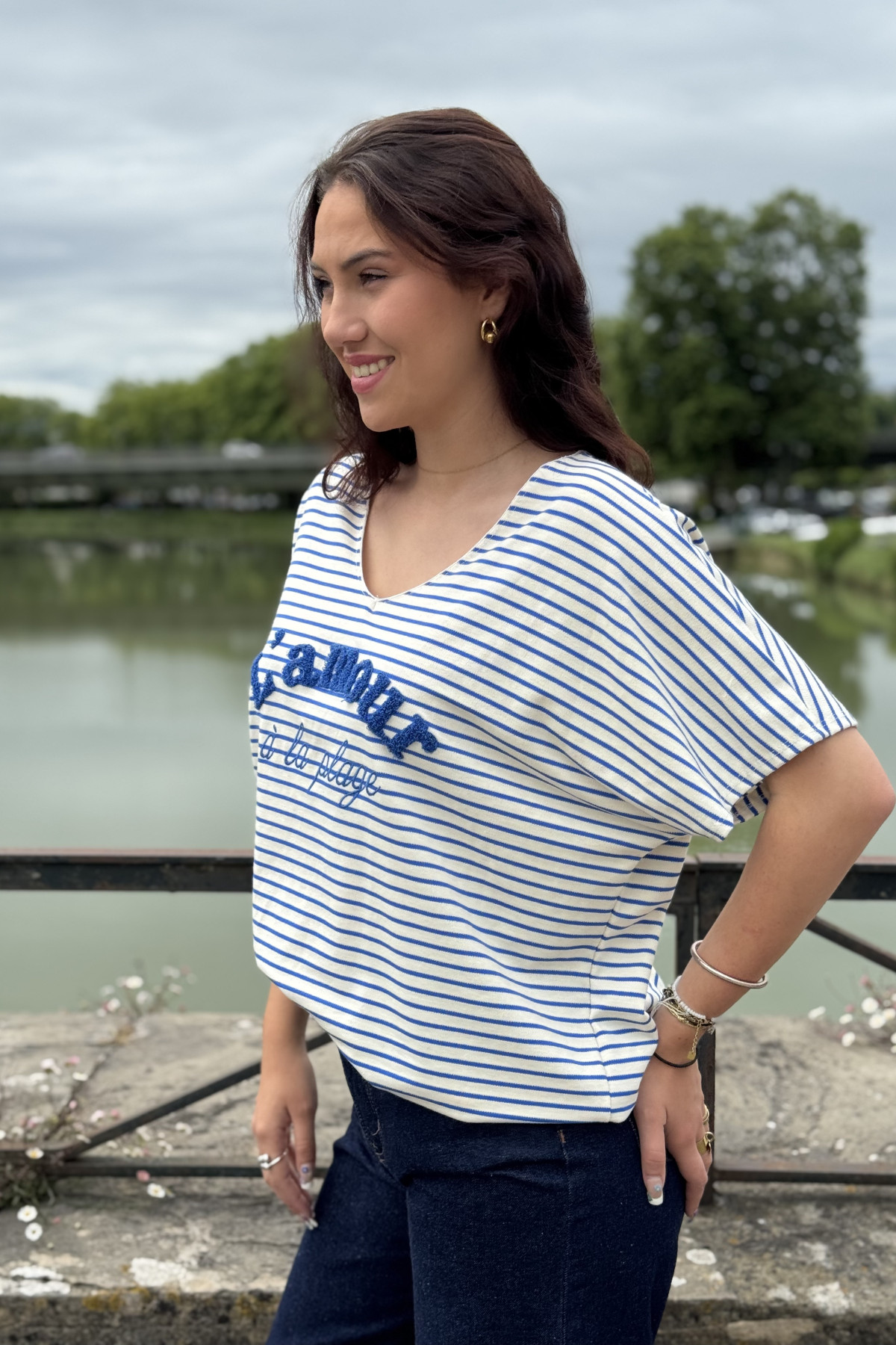 TOP RAYE ECRITURE AMOUR LA PLAGEBLEU ROI  7411