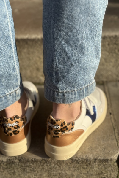 Victoria basket azul 7134 multicolore avec scratchs blancs